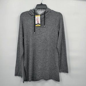 PREMISE Women's Sweater Top Grey Heather/Black Medium